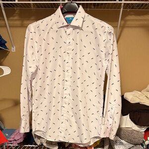 White Patterned Men's Shirt